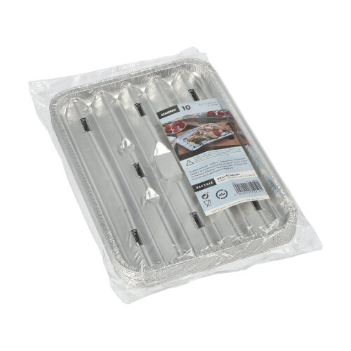 120 Grillschalen, Alu eckig 1,4 cm x 16,3 cm x 22,7 cm
