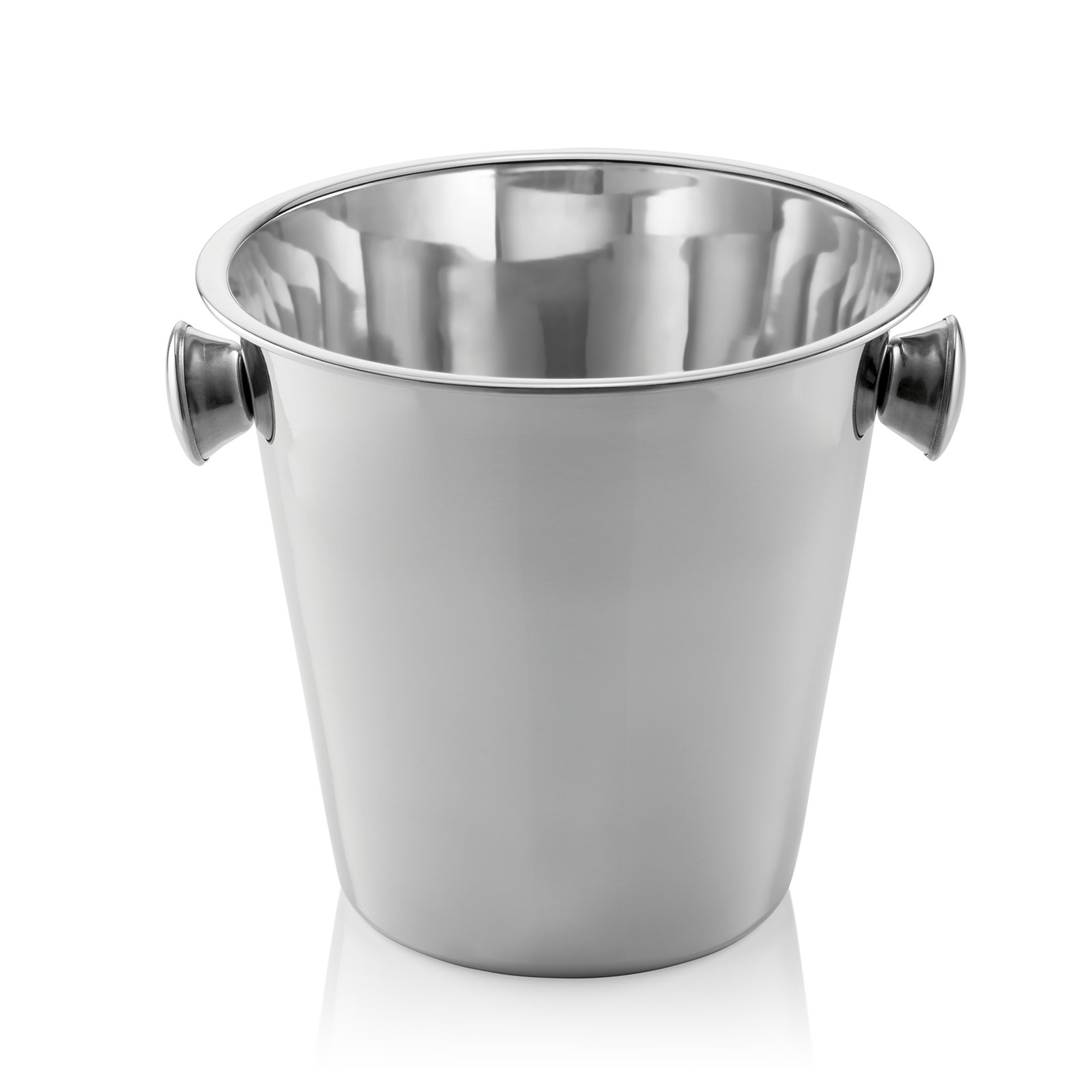 Wein-/Sektkühler, Ø 21,5 cm, Höhe 20 cm, Chromnickelstahl Flaschenkühler, Ø 14 cm, Höhe 16,5 cm, 1,2 ltr., schwarz