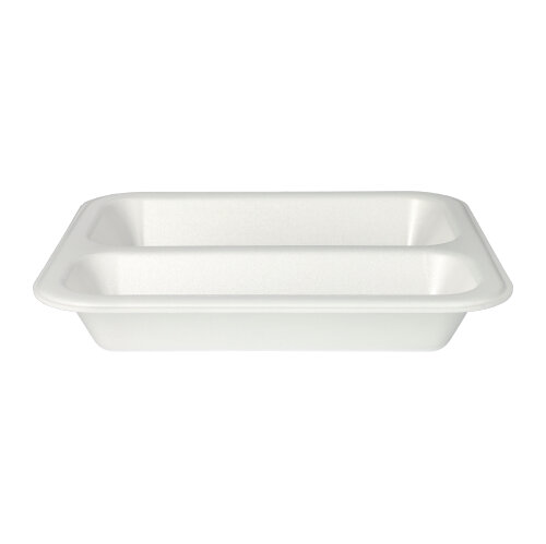 1800 Siegelschalen, XPS 2-geteilt 975 ml 4,2 cm x 21,2 cm x 25 cm weiss laminiert