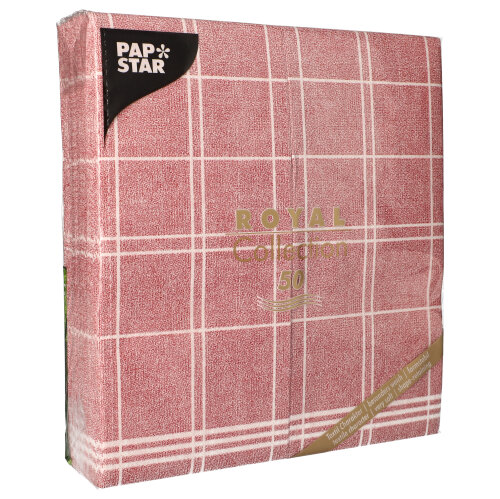 12000 Servietten "ROYAL Collection" 1/6-Falz 48 cm x 33 cm bordeaux "Kitchen Craft"