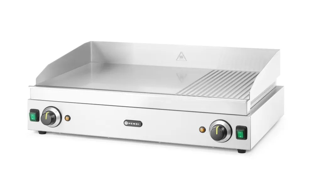 Grillplatte, Profi Line, 2/3 glatt, 1/3 gerillt, 230V/3500W, 697x474x(H)241mm Grillplatte, Profi Line, 2/3 glatt, 1/3 gerillt, 230V/3500W, 697x474x(H)241mm