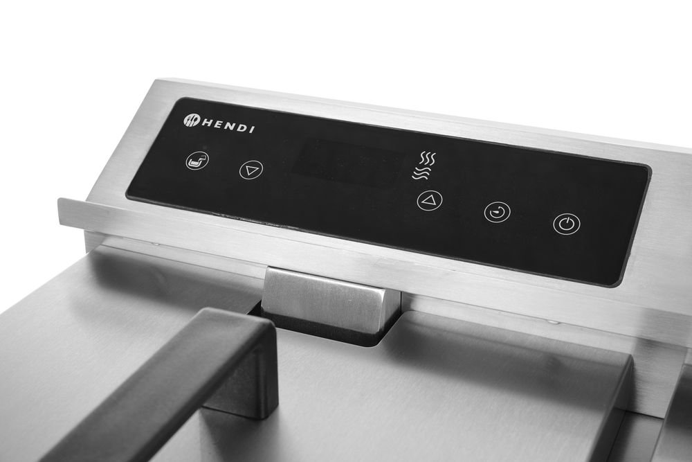 Induktionsfritteuse mit Ablasshahn - 8 l, HENDI, 8L, Hellgrau, 230V/3500W, 288x619x(H)408mm Induktionsfritteuse mit Ablasshahn - 8 l, HENDI, 8L, Hellgrau, 230V/3500W, 288x619x(H)408mm