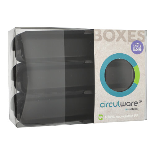 Circulware by Haval Mehrweg-Schalen Mix & Match eckig 2,15 cm x 5,85 cm x 23,4 cm schwarz Circulware by Haval Mehrweg-Schalen Mix & Match eckig 2,15 cm x 5,85 cm x 23,4 cm schwarz