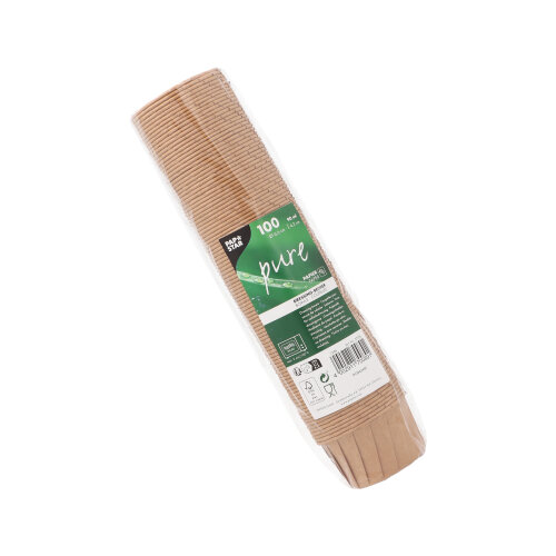 2000 Dressingbecher, Papier "pure" 90 ml Ø 6,6 cm · 4,2 cm braun 36000 Dressingbecher, Papier "pure" 90 ml Ø 6,6 cm · 4,2 cm braun