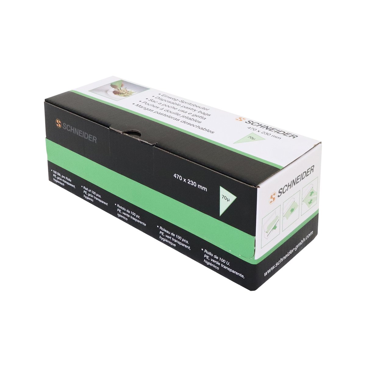 Einweg-Spritzbeutel, ECO, grollt, gechlossene Spitze 470 mm Einweg-Spritzbeutel, ECO, grollt, gechlossene Spitze 470 mm