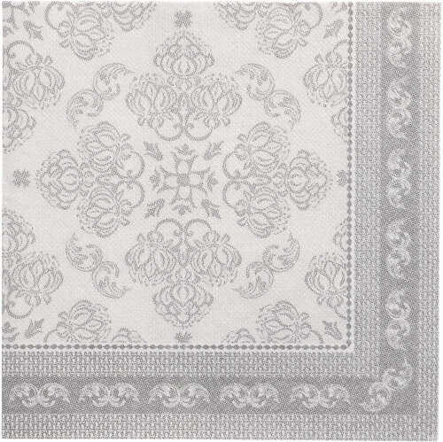 50 Servietten "ROYAL Collection" 1/4-Falz 40 cm x 40 cm grau "Arabesque" 12500 Servietten "ROYAL Collection" 1/4-Falz 40 cm x 40 cm grau "Arabesque"