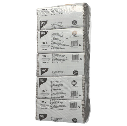 67200 Blatt Handtuchpapier C-Falz 50 cm x 25 cm natur 1-lagig