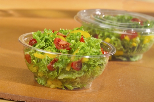 6000 Salatschalen, R-PET rund 500 ml Ø 15,5 cm · 5,5 cm glasklar