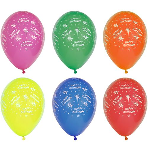 33600 Luftballons Ø 29 cm farbig sortiert "Happy Birthday"