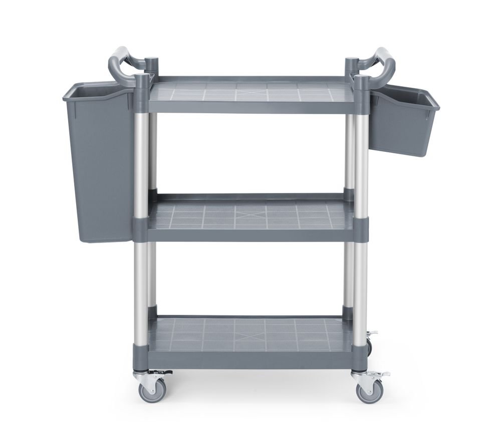 Servierwagen aus Polypropylen mit 3 Fächern, klein, AmerBox, 800x420x(H)945mm
