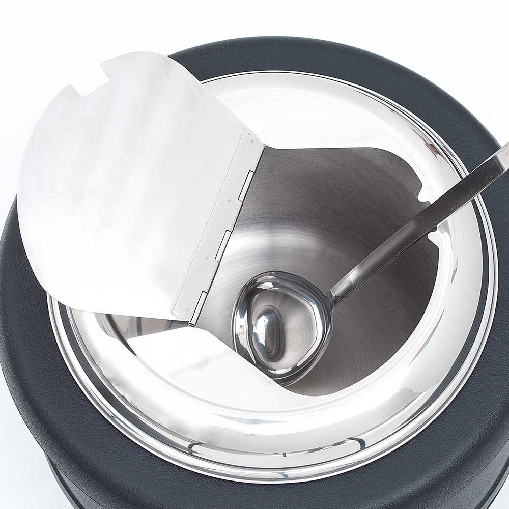 Elektrischer Suppentopf, schwarz, 10 Liter, inklusive Suppenschöpfer