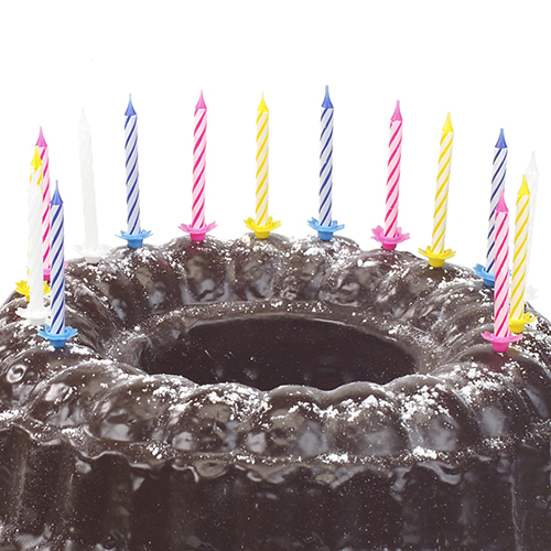 24 Geburtstagskerzen mit Halter 6 cm farbig sortiert 72000 Geburtstagskerzen mit Halter 6 cm farbig sortiert