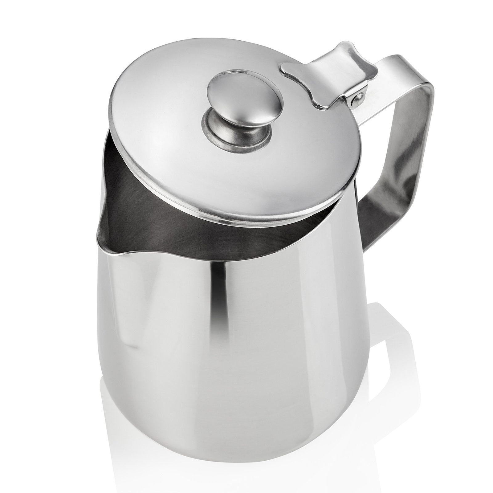 Kaffeekanne 0,6 L, Ø 8 cm, (H) 13 cm Gießer, 0,6 ltr., Ø 7,5 cm, Höhe 11 cm, beidseitige Skalierung, Chromnickelstahl