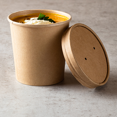 4000 Suppenbecher, Pappe rund 760 ml Ø 11,5 cm · 11 cm braun