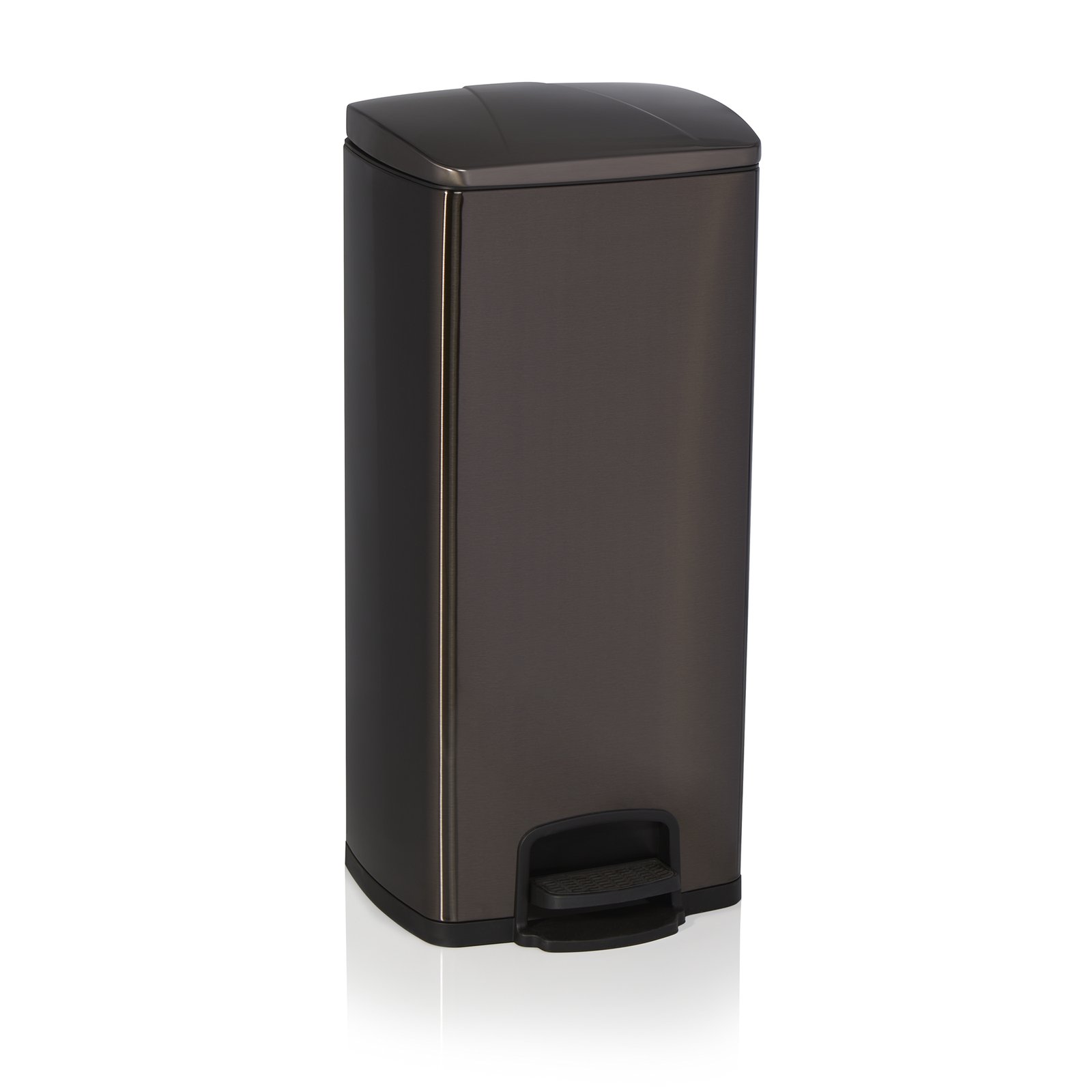 Tretabfalleimer, 31,5 x 31,5 x 70 cm, schwarz, Chromnickelstahl, Kunststoff Tretabfalleimer, 31,5 x 31,5 x 70 cm, schwarz, Chromnickelstahl, Kunststoff