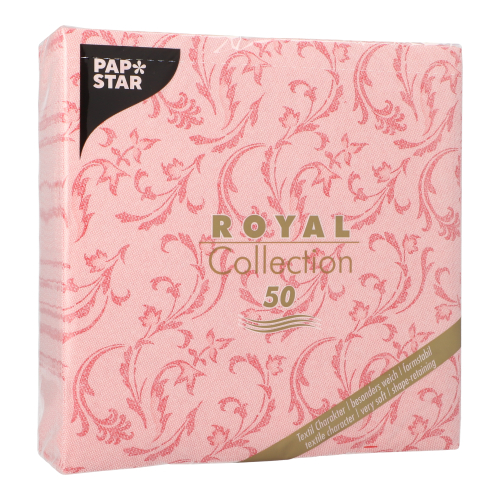 12500 Servietten "ROYAL Collection" 1/4-Falz 40 cm x 40 cm rot "Damascato"