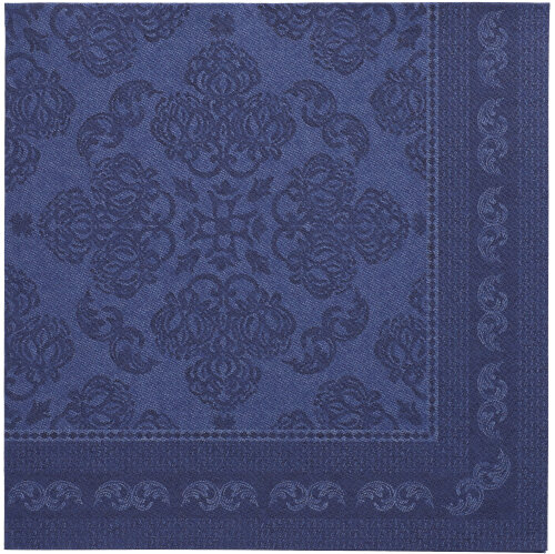12500 Servietten "ROYAL Collection" 1/4-Falz 40 cm x 40 cm dunkelblau "Arabesque"