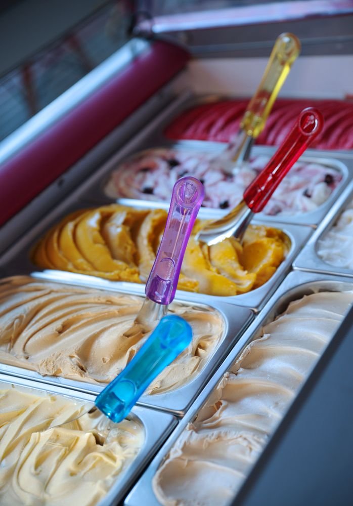 Eiscremespatel, HENDI, Blau, (L)260mm Eiscremespatel, Violett, (L)260mm