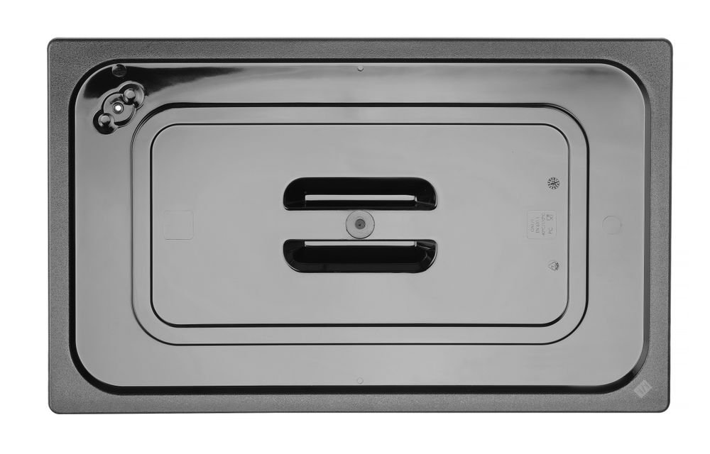 Gastronorm-Deckel, HENDI, GN 1/1, Schwarz, 530x325mm Gastronorm-Deckel, HENDI, GN 1/6, Schwarz, 176x162mm