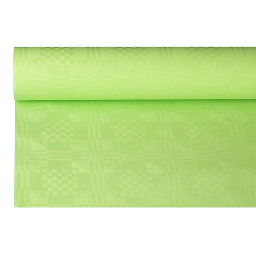 336 Papiertischtuch mit Damastprägung 8 m x 1,2 m limonengrün