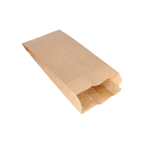 98000 Papierfaltenbeutel gefädelt Kraftpapier 24 cm x 10 cm x 5 cm braun Füllinhalt 0,75 kg