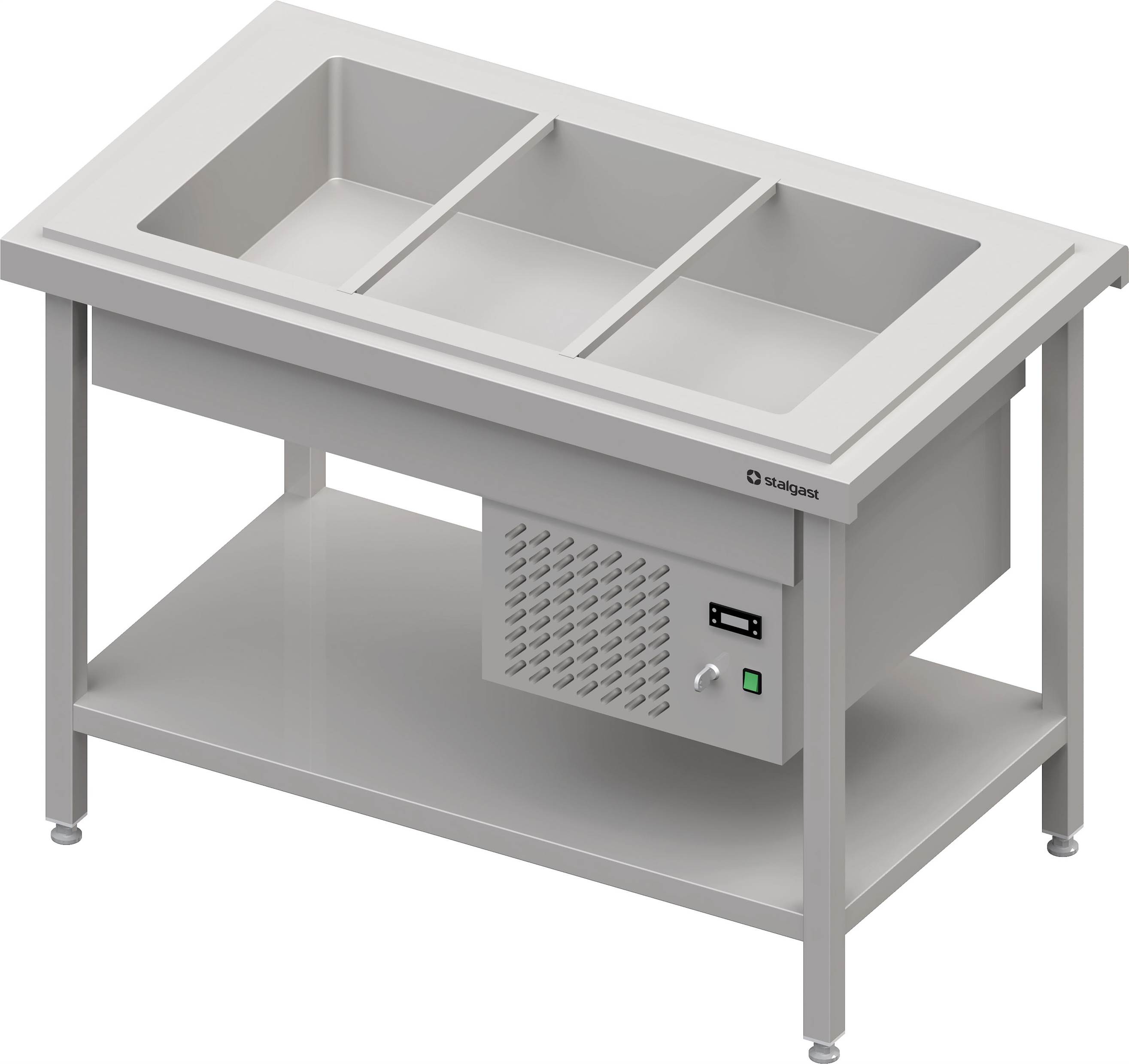 Kaltausgabe mit einer Kühlwanne 3x GN1/1, 1245x735x880, Granitabdeckung "Standard G1"