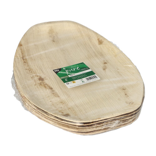 1080 Tabletts, Palmblatt "pure" oval 3 cm x 37 cm x 25 cm natur