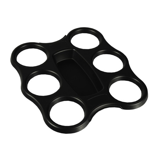 864 Becher-Trays, PS 22,4 cm x 24,4 cm x 2,4 cm schwarz für 6 Becher