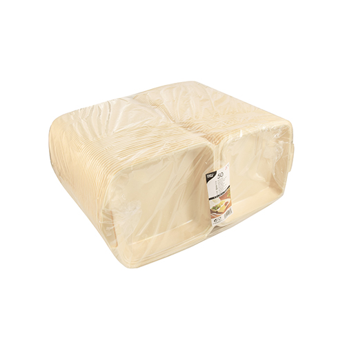 1600 Menüboxen mit Klappdeckel, XPS ungeteilt 7,5 cm x 22,5 cm x 22 cm beige laminiert
