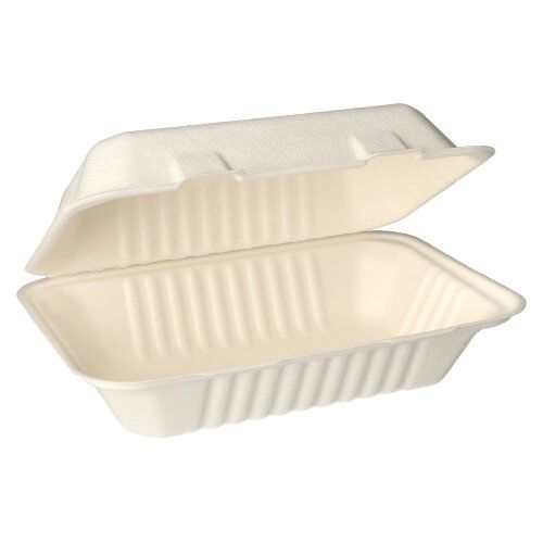 5000 Menüboxen, Zuckerrohr ungeteilt 7,9 cm x 15,5 cm x 23 cm weiss