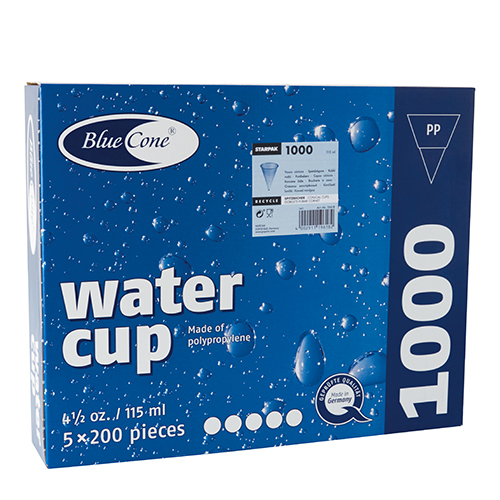 1000 Spitzbecher, PP 115 ml Ø 7,03 cm · 9,5 cm blau Blue Cone 90000 Spitzbecher, PP 115 ml Ø 7,03 cm · 9,5 cm blau Blue Cone