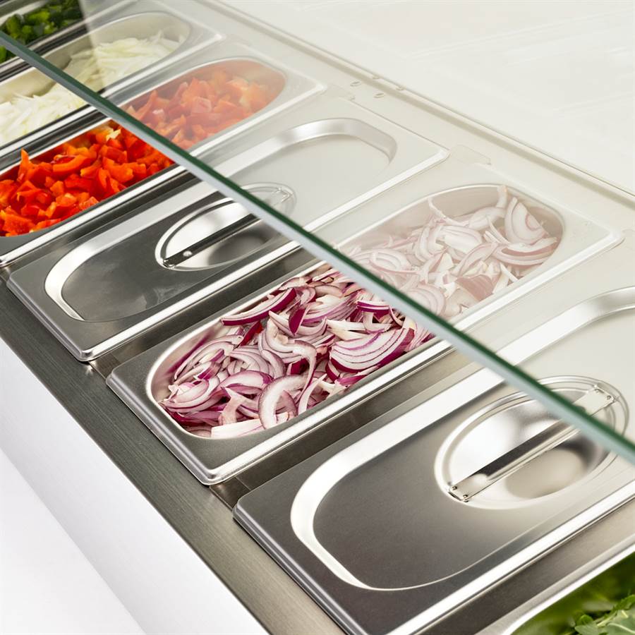 Starline Doppeltür-Kühlschrank mit Rädern, GN 2/1