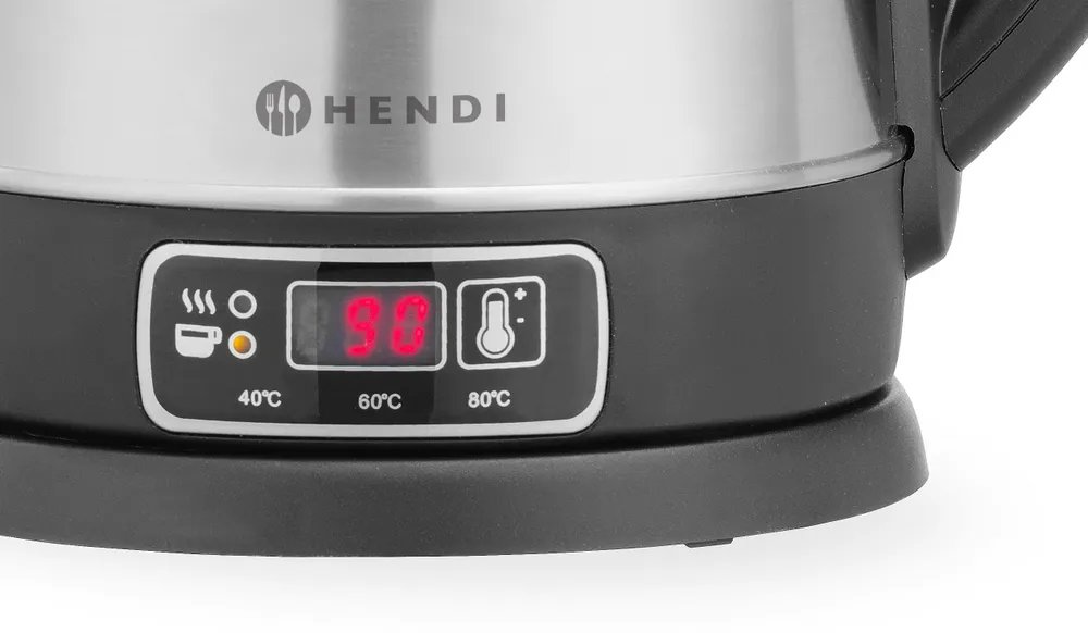 Elektrischer Wasserkocher kabellos mit Temperaturregelung, 1,8L, 230V/1800W, 230x165x(H)255mm Elektrischer Wasserkocher kabellos mit Temperaturregelung, 1,8L, 230V/1800W, 230x165x(H)255mm