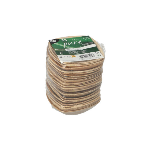 8400 Schalen Palmblatt "pure" 50 ml 2,5 cm x 9 cm x 9 cm natur "QUADRATO"