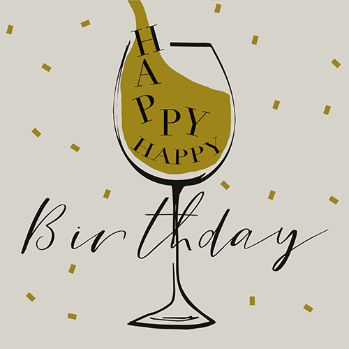 30 Servietten, 3-lagig 1/4-Falz 33 cm x 33 cm hellgrau "Happy Birthday" 25920 Servietten, 3-lagig 1/4-Falz 33 cm x 33 cm hellgrau "Happy Birthday"