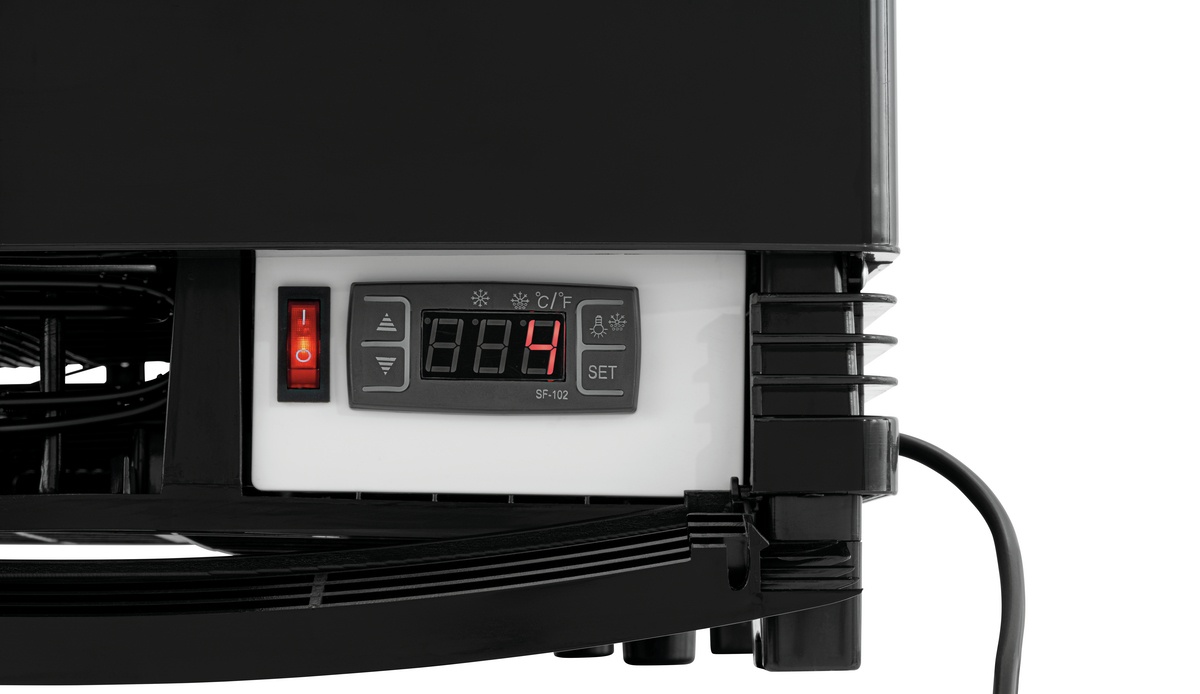 Mini-Kühlvitrine 64L2T schwarz Mini-Kühlvitrine 64L2T schwarz