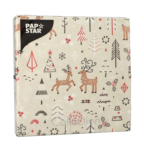 20 Servietten, 3-lagig 1/4-Falz 33 cm x 33 cm "Winter Ornaments" 21600 Servietten, 3-lagig 1/4-Falz 33 cm x 33 cm "Winter Ornaments"