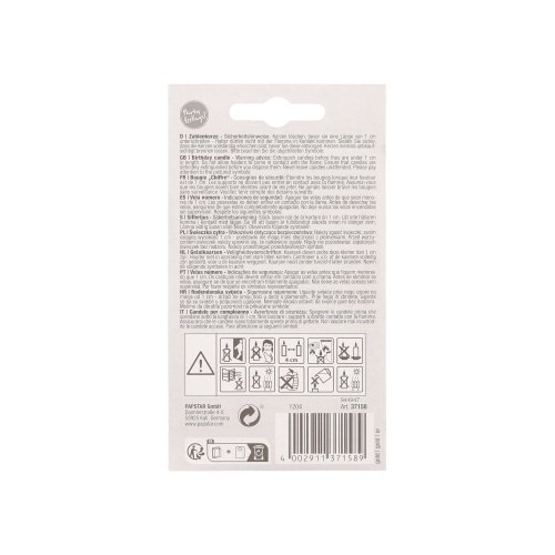 4320 Zahlenkerze mit Halter 7 cm gold "3"