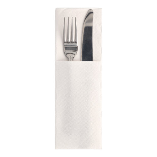 14400 Servietten "ROYAL Collection" 48 cm x 30 cm weiss mit Besteckfalz