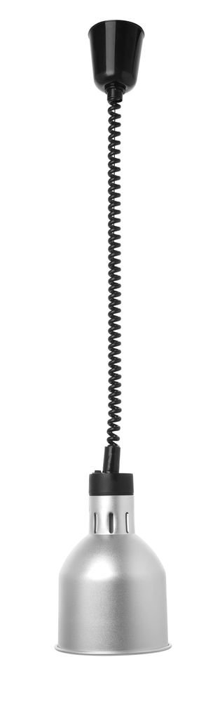 Höhenverstellbare Wärmelampe, zylinderförmig, HENDI, Silber, 230V/250W, ⌀175x(H)250mm