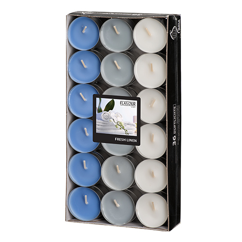 25920 "Flavour by GALA" Duftlichte Ø 38 mm · 17 mm weiss - Fresh Linen "Ton in Ton"