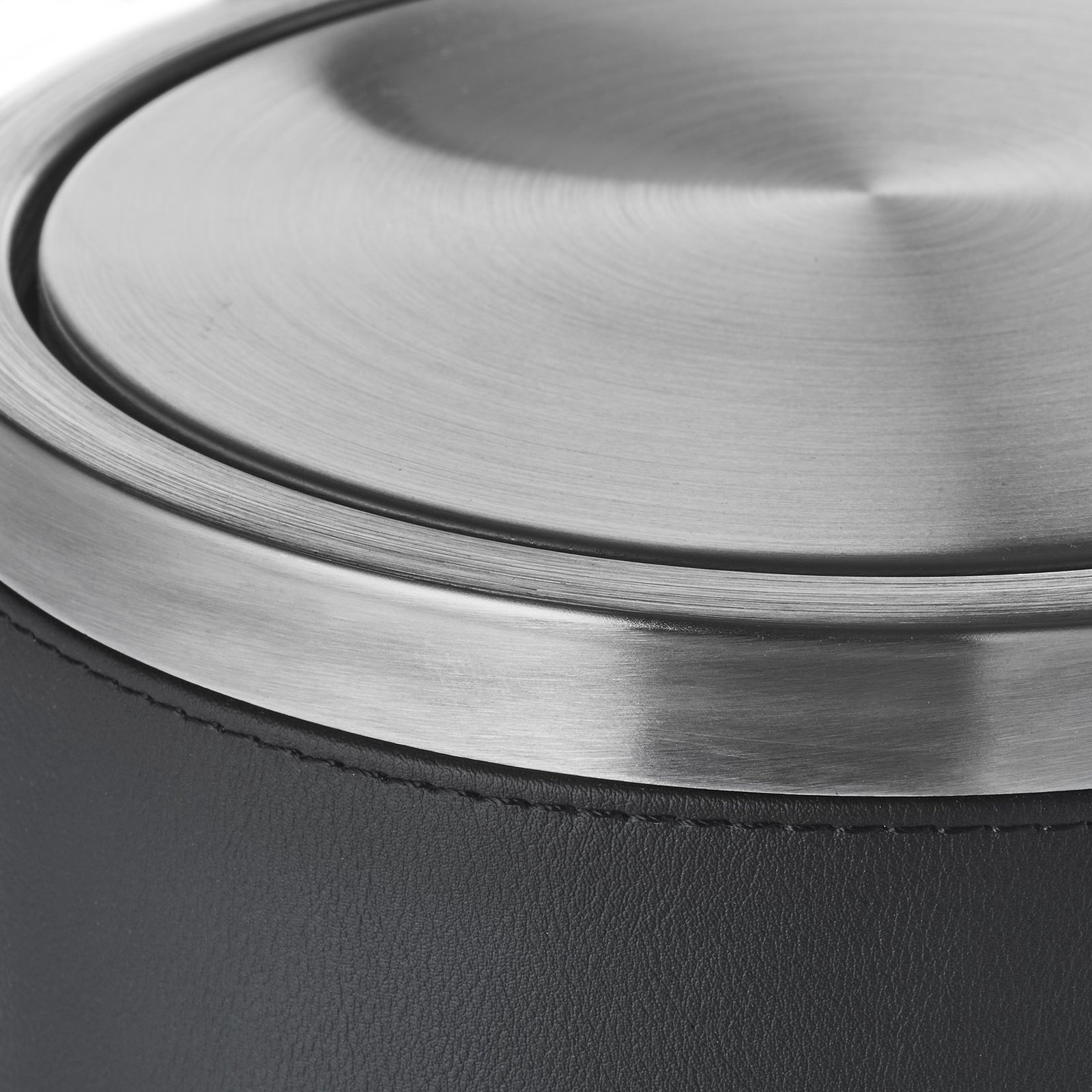 Tretabfalleimer, 20 Ltr., mit Kunststoffeinsatz, schwarz pulverbeschichtet, Metall