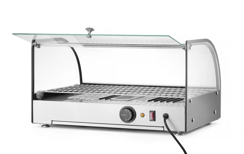 Beheiztes Thekendisplay, einzeln, Schwarz, 220-240V/800W, 554x376x(H)311mm