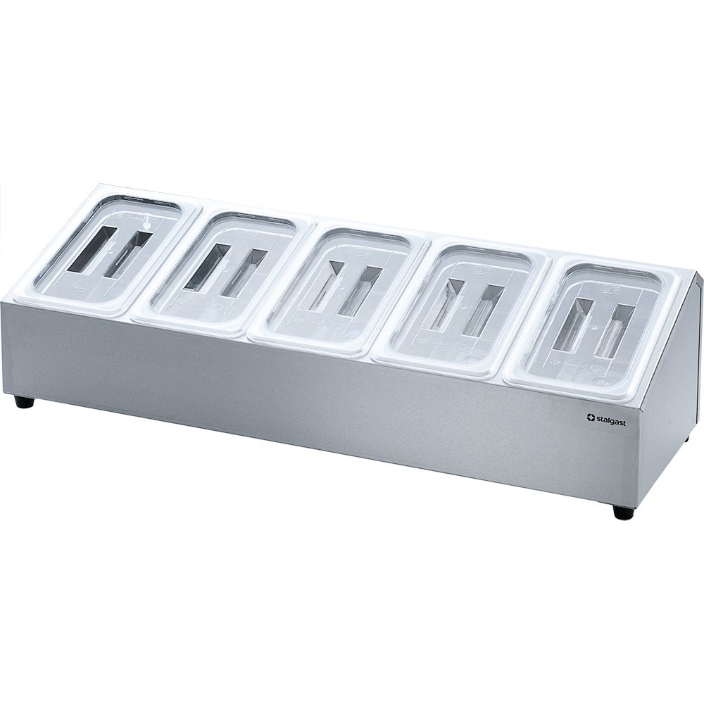 Ständer für Gastronormbehälter - 5 x GN 1/4 (150 mm) Ständer für Gastronormbehälter - 5 x GN 1/4 (150 mm)