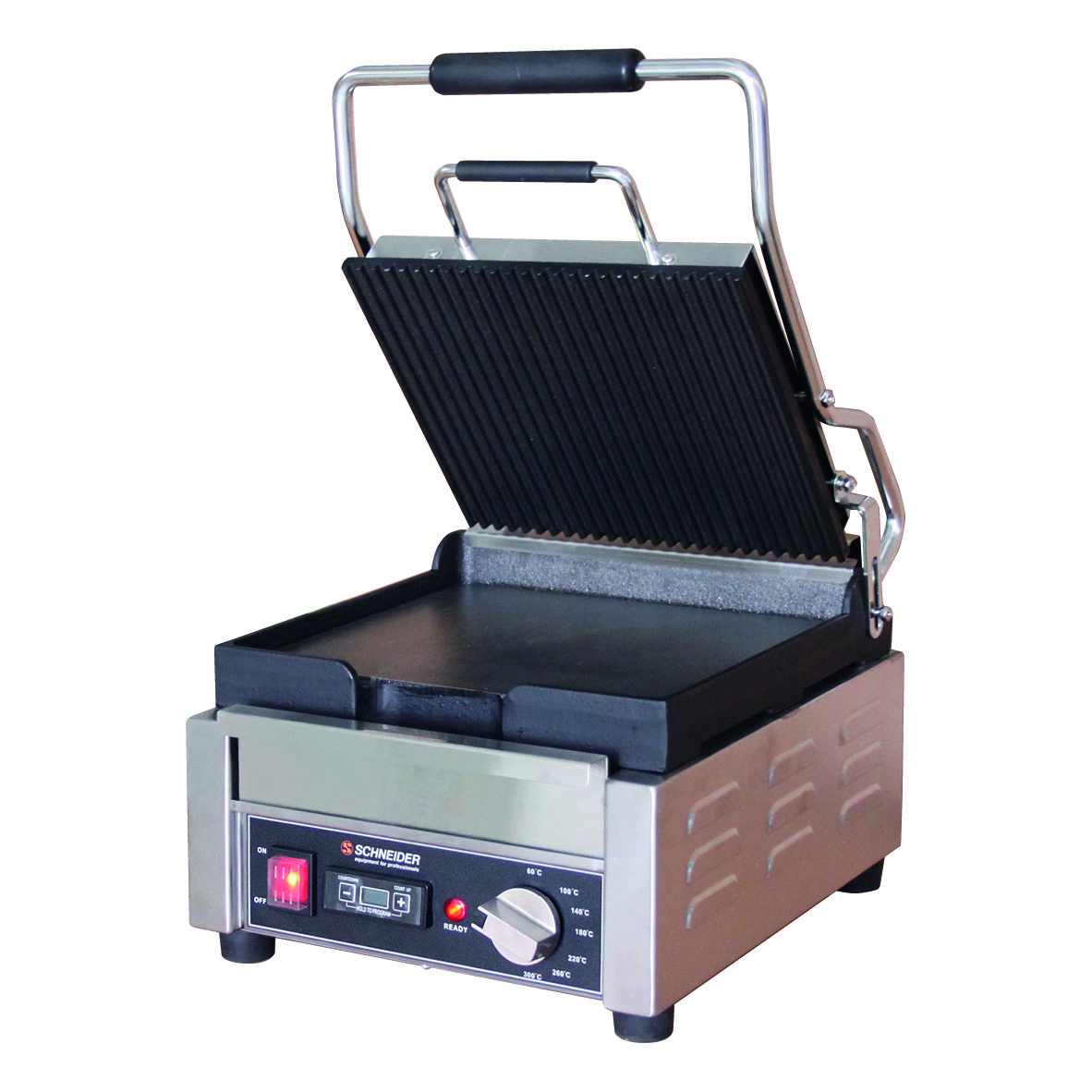 Kontaktgrilll klein, gewellt / glatt