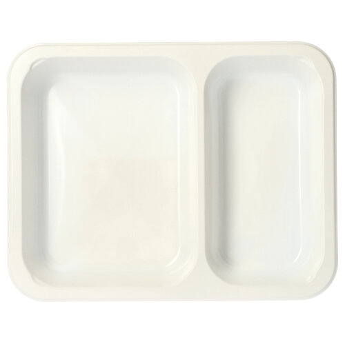 6000 Mikrowellenschalen, PP 2-geteilt 866 ml 3,2 cm x 22,7 cm x 17,8 cm weiss