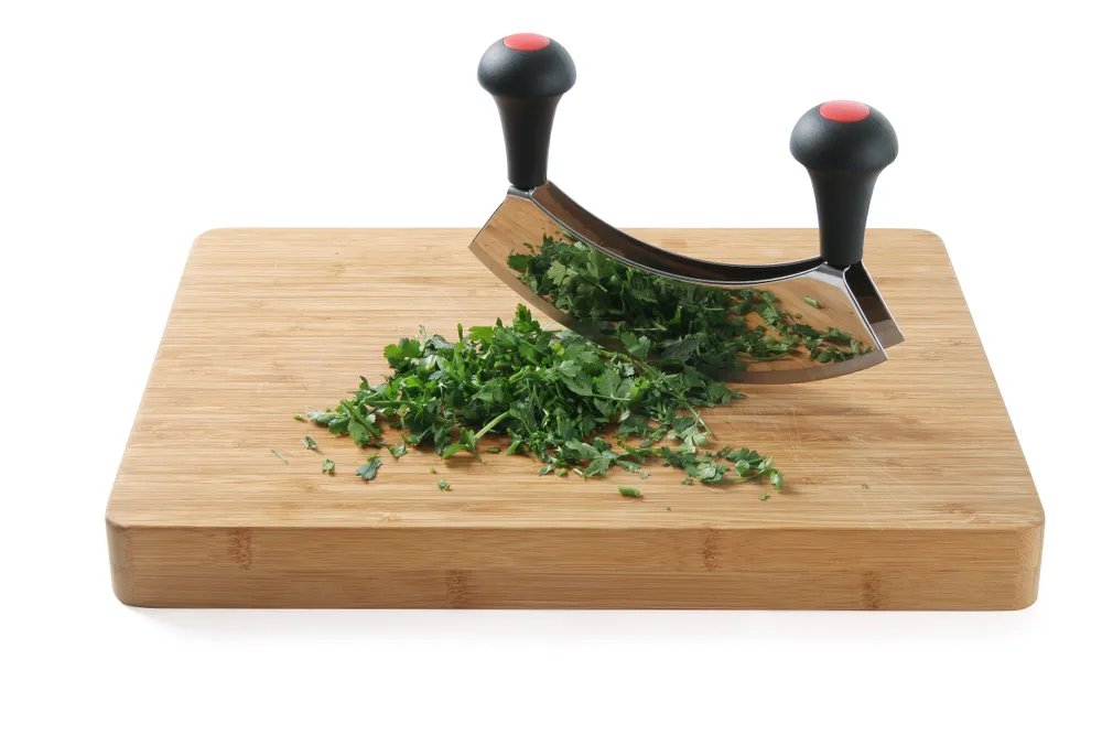 Wiegemesser, Doppelklinge, Schwarz, 215x150mm