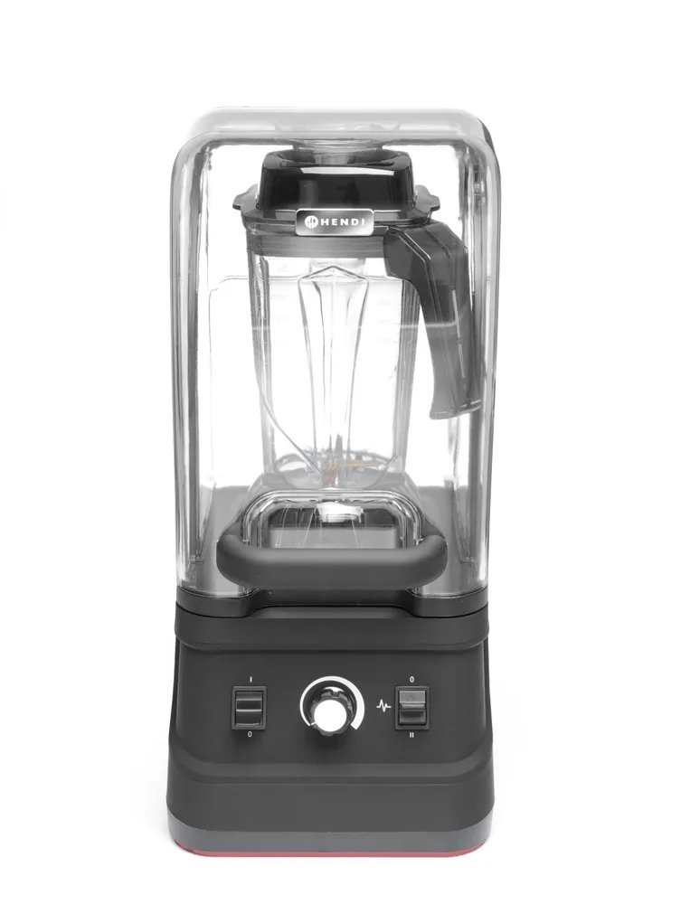 Standmixer mit Schallgehäuse und BPA-freiem Behälter, 230V/1680W, 250x300x(H)540mm Mixer mit Schallschutzhaube, 2,5L, Schwarz, 220-240V/1680W, 250x300x(H)540mm