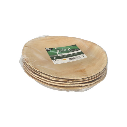 120 Teller, Palmblatt "pure" rund Ø 18,5 cm · 2,5 cm 2880 Teller, Palmblatt "pure" rund Ø 18,5 cm · 2,5 cm