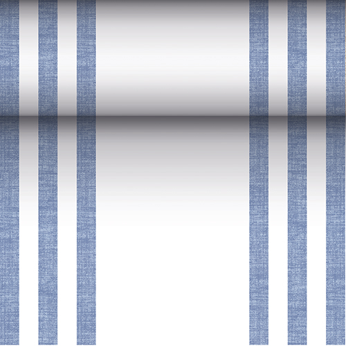 112 Tischläufer, stoffähnlich, PV-Tissue Mix "ROYAL Collection" 24 m x 40 cm blau "Lines"